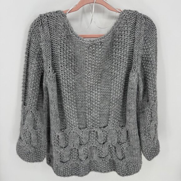 Silvia Novelli NOBA Knit Cardigan Sweater With Single Button Closure - Picture 4 of 8